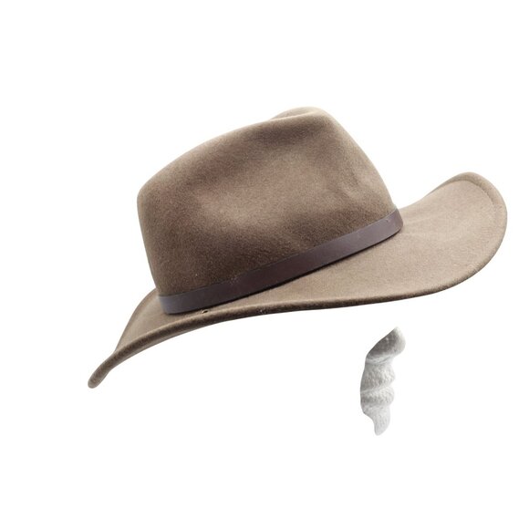 Wool Wide Brim Fedora Hat Mens S Brown Stylish Hippie Bohemian Retro Winter Boho - Picture 2 of 9